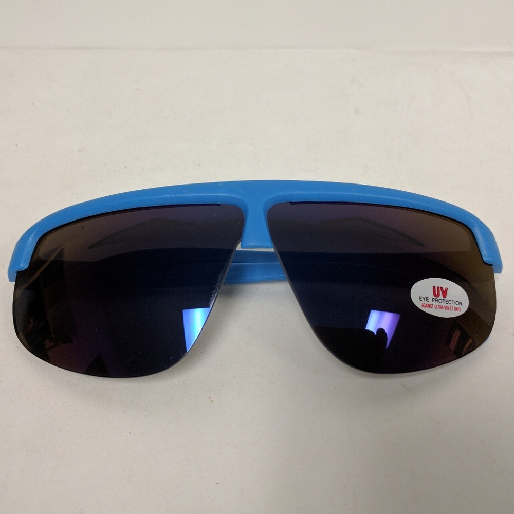 Vintage semi-rimless sports blade iridium eyewear